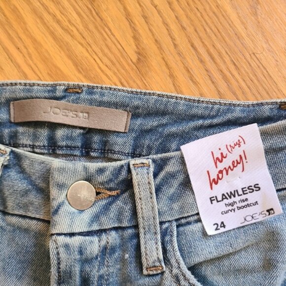 NEW NWT JOE'S JEANS HI RISE HONEY FLAWLESS HIGH RISE CURVY BOOTCUT SPLIT HEM 24 - Picture 7 of 7